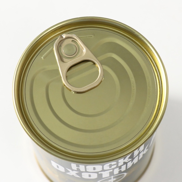 Подарочные носки в банке «Охотника», (внутри носки мужские, цвет чёрный) Подарочные носки в банке «Охотника», (внутри носки мужские, цвет чёрный)