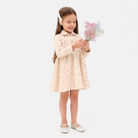 Платье детское KAFTAN "Сердечки", р. 28 (86-92), бежевый Платье детское KAFTAN "Сердечки", р. 28 (86-92), бежевый