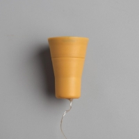 Гирлянда &laquo;Нить&raquo; 2 м роса с пробкой, IP44, серебристая нить, 20 LED, солнечная батарея, свечение тёплое белое