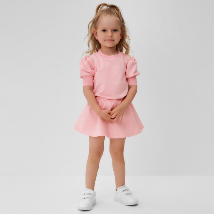 Комплект для девочки (свитшот и юбка) MINAKU, цвет розовый, рост 116 см Комплект для девочки (свитшот и юбка) MINAKU, цвет розовый, рост 116 см