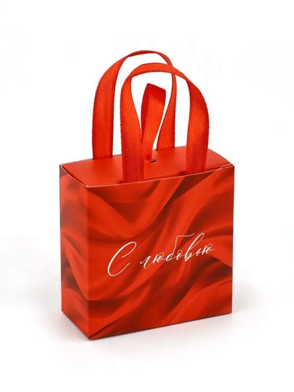 Коробка-пакет под бижутерию &laquo;С любовью&raquo;, 7.5 х 7.5 х 3.5 см