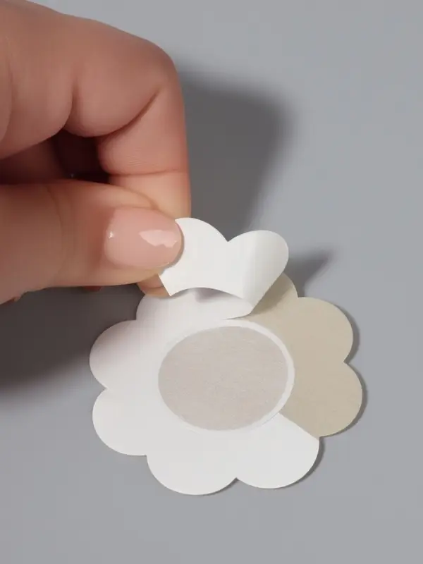 Стикини на грудь &laquo;Цветок&raquo;, набор - 5 пар, на клеевой основе, 6&times;6 см, бежевая