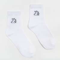 Носки женские MINAKU &laquo;Зайчик&raquo;, цвет белый, размер 38-39 (25 см)