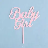 Топпер для торта Baby girl, светло-розовый