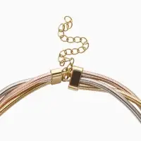 Чокер &laquo;Многослойный&raquo; крупный металлический, разноцветный