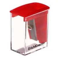 Точилка ErichKrause City Mini Classic, 1 отверстие, с контейнером, пластиковая, МИКС