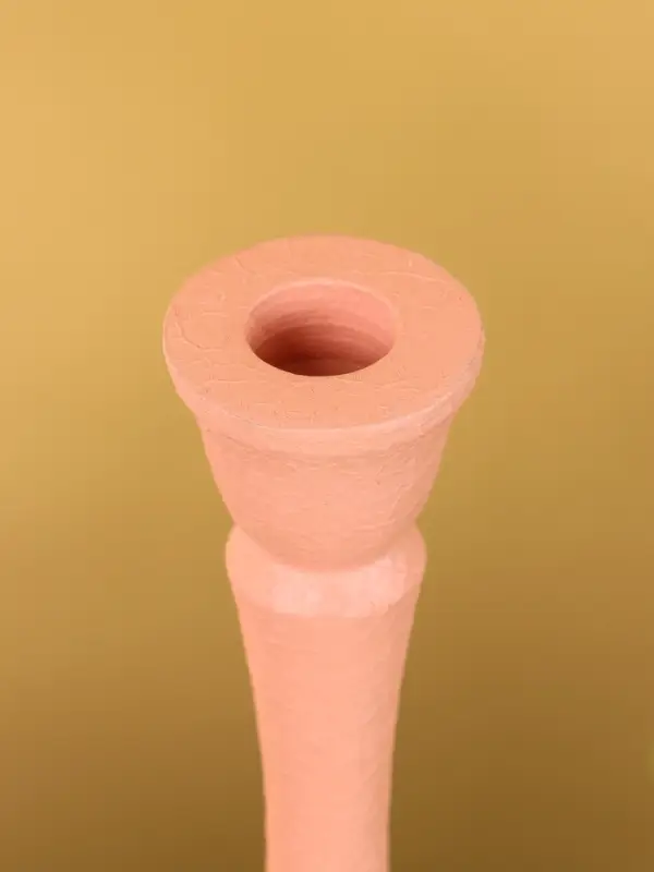 Подсвечник на 1 свечу "Пудровый" 10,5х10,5х30 см