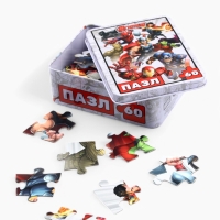 Пазл в металлической коробке "Мстители", 60 деталей