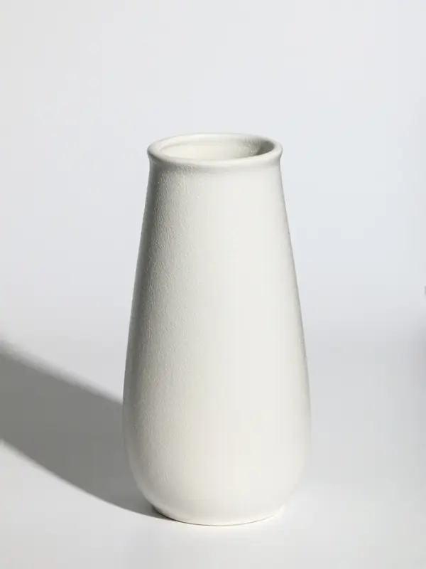 Ваза керамика настольная "Шерон" классика, 19,5х9,5х7 см, белый