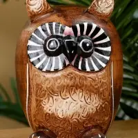 Копилка "Совенок" дерево 10х10х13 см