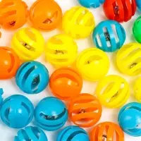 Шарик для кошек с бубенчиком "Футбол", 3,8 см, фасовка 60 шт, микс цветов