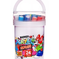 Набор акриловых маркеров 24 цвета в пластиковом тубусе