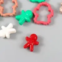 Бусина для творчества пластик "Печенка-конструктор" МИКС 3,1х2,8х0,7 см