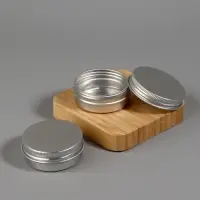 Баночка для хранения, 20 мл, фасовка - 2 шт., серебристая