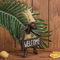 Сувенир табличка &laquo;Абориген Welcome&raquo;, 17&times;15&times;6.5 см, дерево