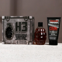 Подарочный набор косметики &laquo;Необходимый запас&raquo;, гель для душа 250 мл и гель для бритья 110 мл, HARD LINE