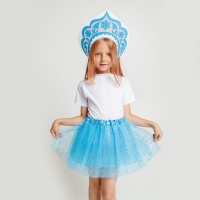 Карнавальный набор &laquo;Снегурочка&raquo;: футболка, юбка, кокошник, термонаклейка, 98&ndash;110 см
