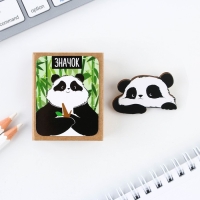 Значок деревянный &laquo;Панда&raquo;, 4 х 2,7 см