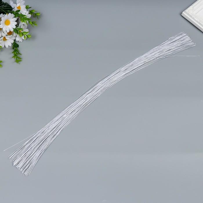 Проволока для творчества Проволока для творчества "Астра" d 0,6 мм, 60 см, 100шт, белый