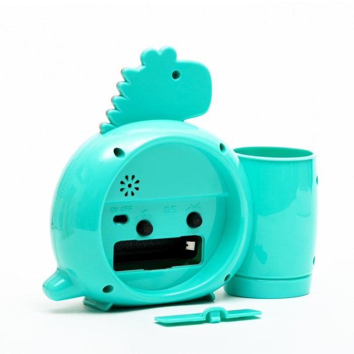 Часы - органайзер с будильником "Динозавр", дискретный ход, d-8 см, 15.8 х 13.5 см, АА