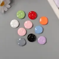 Бусины для творчества акрил "Плоский мятый круг" МИКС 2,5х2,5х0,6 см