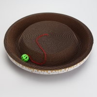 Когтеточка-лежанка "Пижон" из гофрокартона с кошачьей мятой "Пчелка", 45 х 9 см