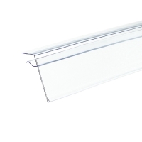 Ценникодержатель для крепления на стеклянные полки, 100&times;4&times;3,9 см, цвет прозрачный