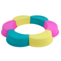 Песочница детская пластиковая, без крышки, 147 &times; 147 &times; 18 см, МИКС, &laquo;Ромашка&raquo;