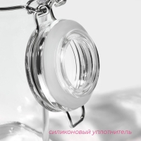 Банка стеклянная для хранения сыпучих продуктов Доляна &laquo;Галерея&raquo;, 100 мл, 6,5&times;10,6 см, с бугельным замком