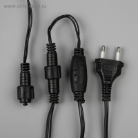 Гирлянда &laquo;Бахрома&raquo; 3 &times; 0.6 м, IP44, УМС, тёмная нить, 160 SMD-LED, свечение мульти, 220 В