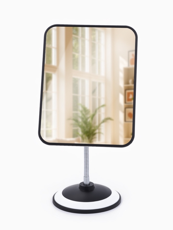Зеркало на гибкой ножке, зеркальная поверхность 14,5 &times; 19,5 см, цвет МИКС