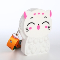 Сумка детская для девочки на молнии &laquo;Выбражулька&raquo;, pop it, цвет белый