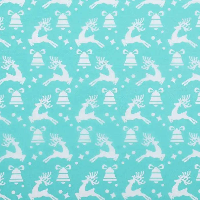 Бумага упаковочная тишью &laquo;Олени на голубом&raquo;,50&times;66 см