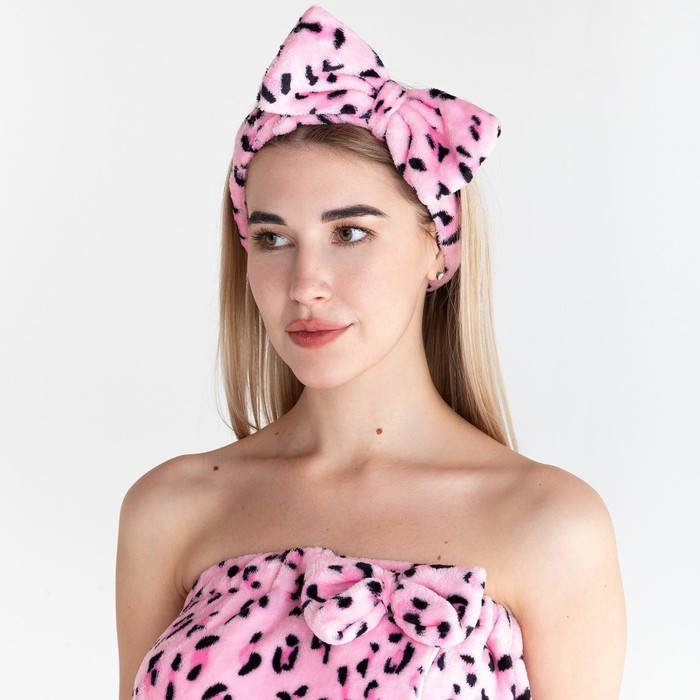 Набор для бани и ванной Этель Набор для бани и ванной Этель "Кошечка"полотенце- парео 75*120 см+повязка