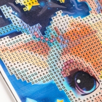 Алмазная мозаика на новый год с частичным заполнением на холсте &laquo;Оленёнок&raquo;, 15 х 21 см, набор для творчества