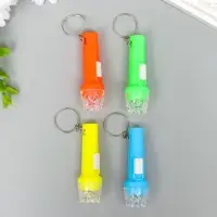 Фонарик брелок для ключей на кольце &laquo;Фигурный край&raquo;, горит, 6.7&times;2&times;2 см, МИКС