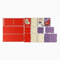 Органайзер для канцелярии тройной, на подставке &laquo;Коты&raquo;, 6,5 х 6,3 х 9 см