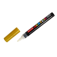 Набор маркеров акриловых 2 штуки, золото/серебро, пулевидный наконечник 4мм