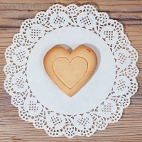 Форма для печенья &laquo;Сердце&raquo;, вырубка, штамп, 6,3&times;6,6&times;1,5 см, цвет красный