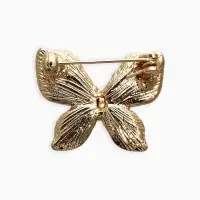 Брошь &laquo;Бабочка&raquo;, маленькая, чёрная в золоте