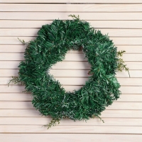 Венок новогодний d- 30 см "Уютная сказка" листья ягоды шишки