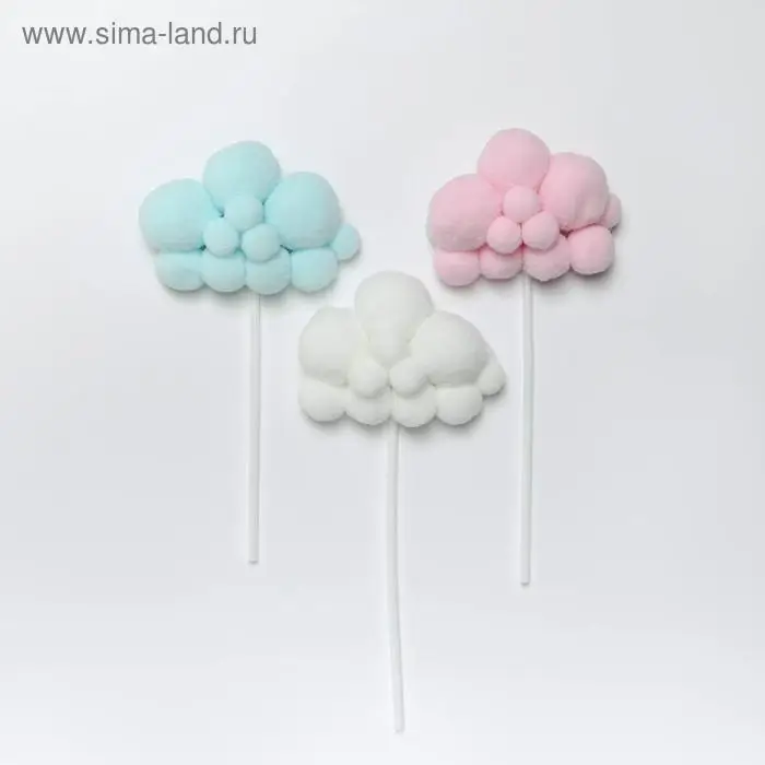 Топпер для торта &laquo;Облачко&raquo;, 17&times;9 см, цвет МИКС