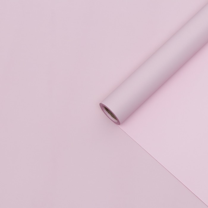 Плёнка матовая двухсторонняя , пастельная серия, 65 мкм пастельный, розовый, 0,5 x 10 м Плёнка матовая двухсторонняя , пастельная серия, 65 мкм пастельный, розовый, 0,5 x 10 м