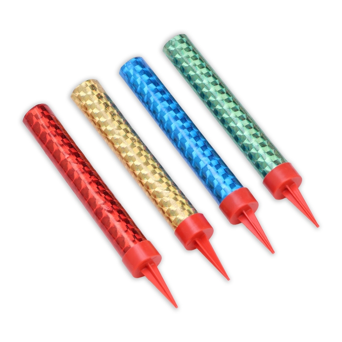 Свеча фонтан Свеча фонтан "Радужные искры", 4 шт, 10 см, цветное пламя 30 сек