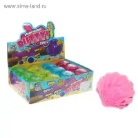 Лизун &laquo;Ракушка&raquo;, твёрдый, с блестками, цвета МИКС