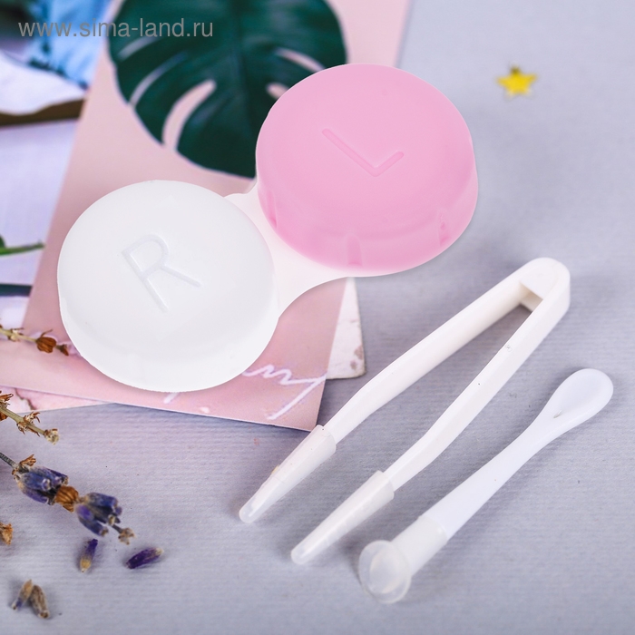 Контейнер для линз с зеркалом "Сладости"