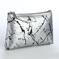 Набор косметичек 2 в 1 на молнии, цвет серебряный Набор косметичек 2 в 1 на молнии, цвет серебряный