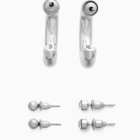 Набор серьги 3 пары &laquo;Классика&raquo; кольца, цвет серебро