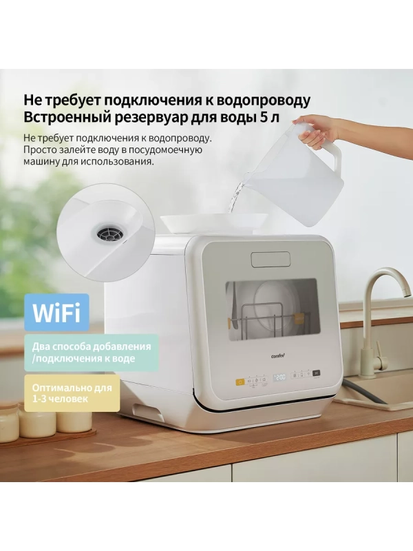 Компактная настольная посудомоечная машина CDWC421GR-i Wi-Fi