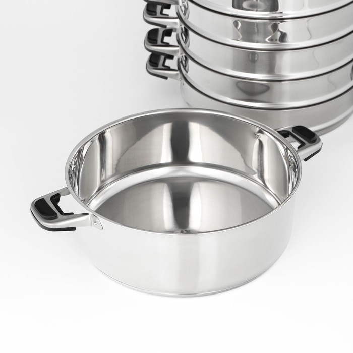 Мантоварка &laquo;Алтын&raquo;, 7,5 л, d=30 см, 5 секций, металлическая крышка, капсульное дно, индукция